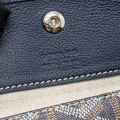 Goyard Saint Louis PM Tote Bag – Navy Blue Goyardine Canvas & Calfskin, Silver Hardware