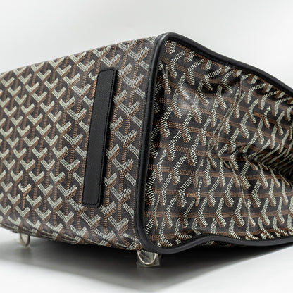 Goyard Saint Léger Backpack – Black Goyardine Canvas & Leather, Silver Hardware