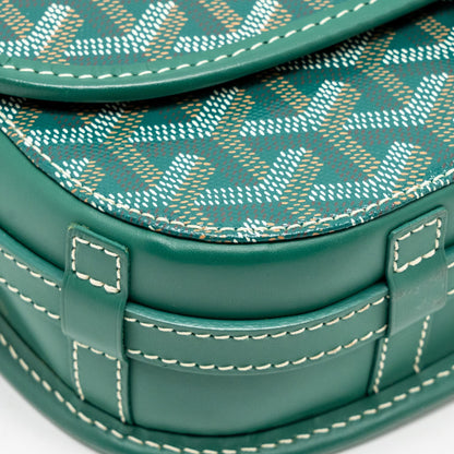 Goyard Belvedere PM Messenger Bag – Green Goyardine Canvas, Silver Hardware