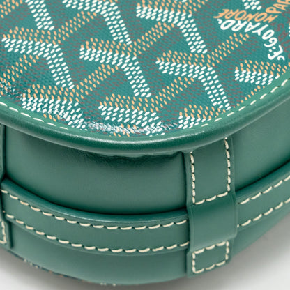 Goyard Belvedere PM Messenger Bag – Green Goyardine Canvas, Silver Hardware