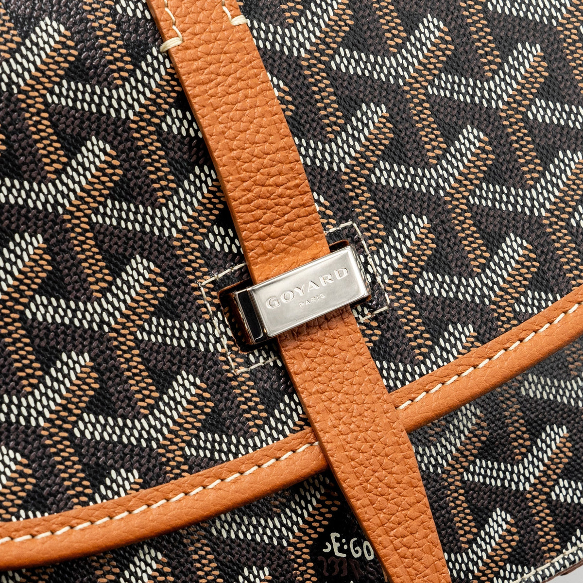 Goyard Belvedere PM Messenger Bag – Black & Tan Goyardine Canvas & Calfskin, Silver Hardware