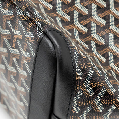 Goyard Artois MM Handbag – Black Goyardine Canvas & Calfskin, Silver Hardware