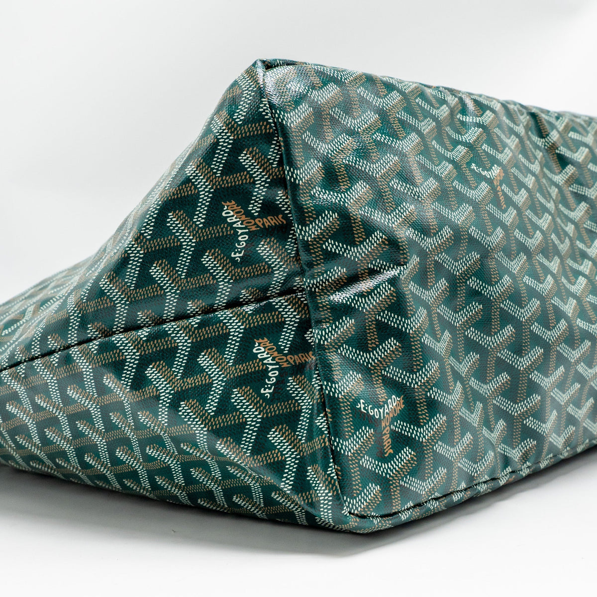 Goyard Saint Louis Tote GM – Green Goyardine Canvas & Calfskin, Silver Hardware