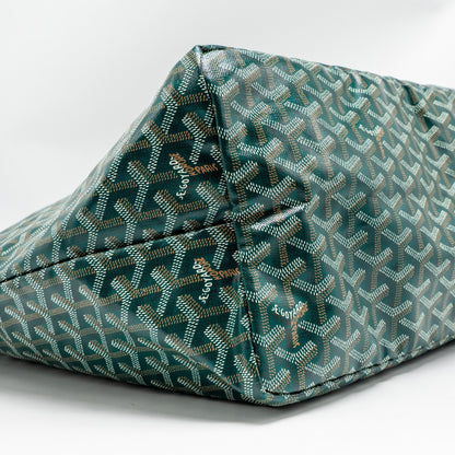 Goyard Saint Louis Tote GM – Green Goyardine Canvas & Calfskin, Silver Hardware