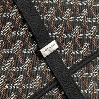 Goyard Belvedere MM Messenger Bag – Black Goyardine Canvas & Calfskin, Silver Hardware