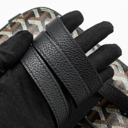 Goyard Belvedere MM Messenger Bag – Black Goyardine Canvas & Calfskin, Silver Hardware