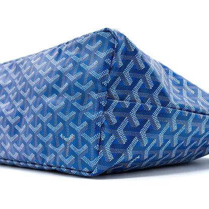 Goyard Saint Louis Tote PM – Blue Goyardine Canvas & Leather, Silver Hardware