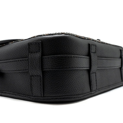 Goyard Belvedere MM Messenger Bag – Black Goyardine Canvas & Calfskin, Silver Hardware