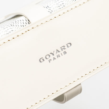 Goyard Minaüdière Trunk Bag – White Goyardine Canvas & Leather, Silver Hardware