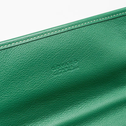 Goyard Saint Léger Backpack – Green Canvas with Bulldog Print, Silver Hardware