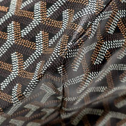 Goyard Saint Louis Tote GM – Black & Brown Goyardine Canvas, Silver Hardware