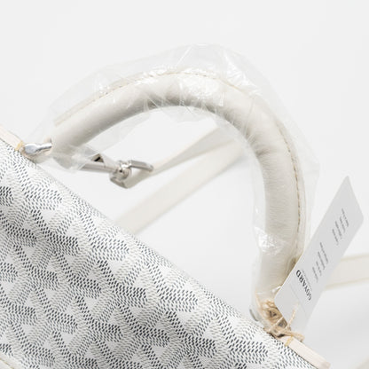 Goyard Saint Léger Backpack – White Goyardine Canvas, Silver Hardware