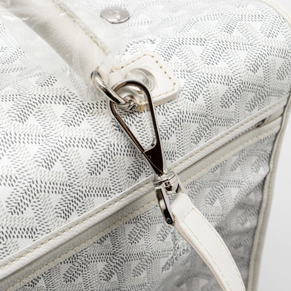 Goyard Saint Léger Backpack – White Goyardine Canvas, Silver Hardware