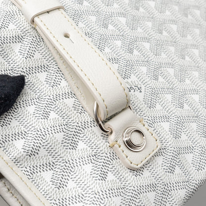 Goyard Saint Léger Backpack – White Goyardine Canvas, Silver Hardware