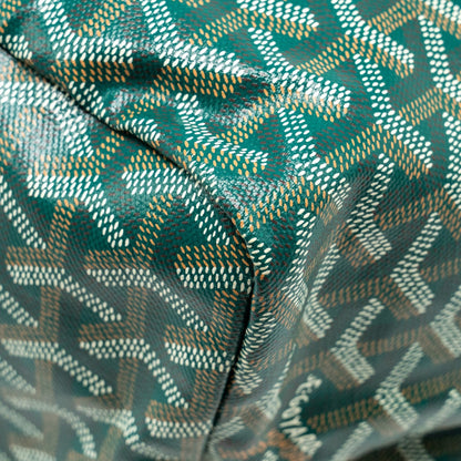 Goyard Saint Louis GM Tote Bag – Green Goyardine Canvas & Calfskin, Silver Hardware