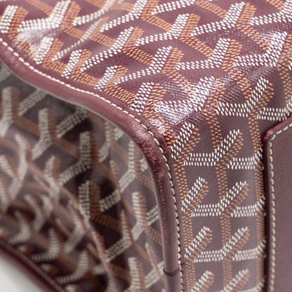 Goyard Saint Léger Backpack – Burgundy Goyardine Canvas, Silver Hardware
