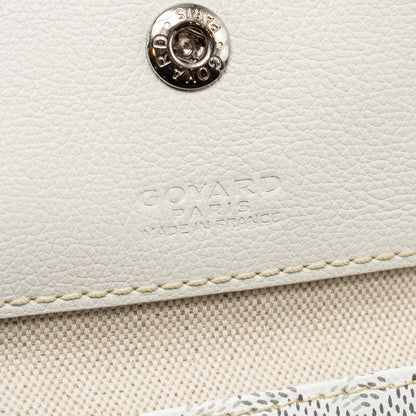Goyard Saint Louis Tote GM – White Goyardine Canvas & Calfskin, Silver Hardware
