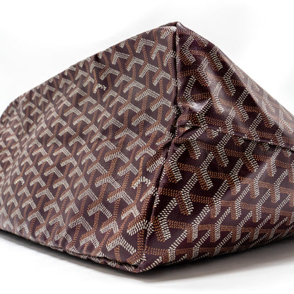 Goyard Saint Louis GM Tote Bag – Burgundy Goyardine Canvas & Calfskin, Silver Hardware