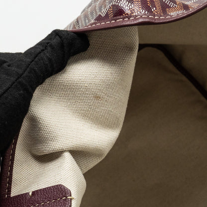 Goyard Saint Louis GM Tote Bag – Burgundy Goyardine Canvas & Calfskin, Silver Hardware