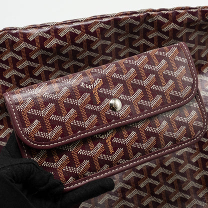 Goyard Saint Louis GM Tote Bag – Burgundy Goyardine Canvas & Calfskin, Silver Hardware