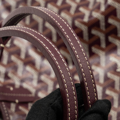 Goyard Saint Louis GM Tote Bag – Burgundy Goyardine Canvas & Calfskin, Silver Hardware