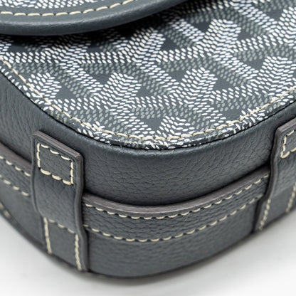 Goyard Belvedere PM Messenger Bag – Grey Goyardine Canvas & Calfskin, Silver Hardware