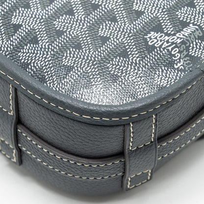Goyard Belvedere PM Messenger Bag – Grey Goyardine Canvas & Calfskin, Silver Hardware