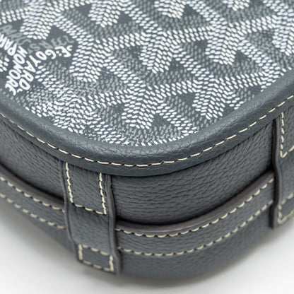 Goyard Belvedere PM Messenger Bag – Grey Goyardine Canvas & Calfskin, Silver Hardware