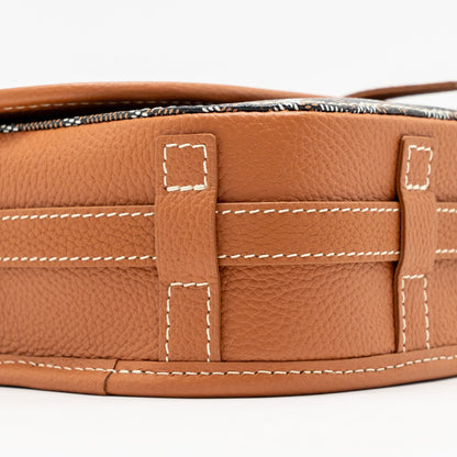 Goyard Belvedere PM Messenger Bag – Black & Tan Goyardine Canvas & Calfskin, Silver Hardware