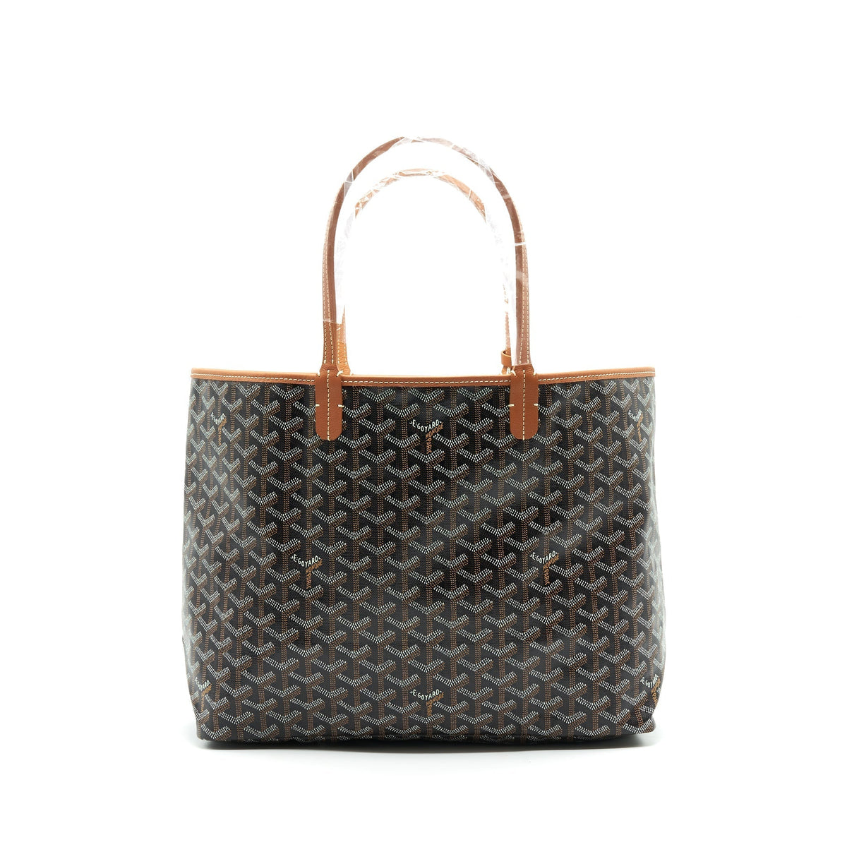 Goyard Saint Louis Tote PM – Brown & Black Goyardine Canvas, Silver Hardware