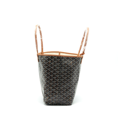 Goyard Saint Louis Tote PM – Brown & Black Goyardine Canvas, Silver Hardware