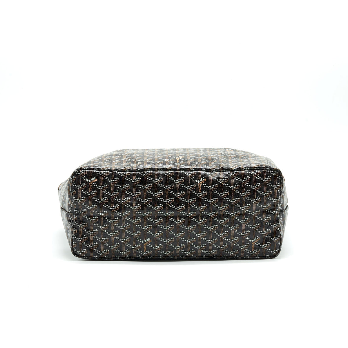 Goyard Saint Louis Tote PM – Brown & Black Goyardine Canvas, Silver Hardware
