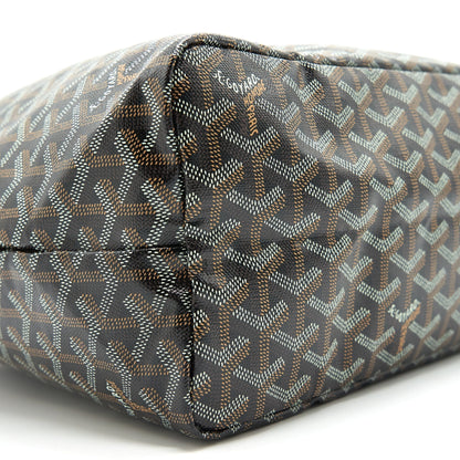 Goyard Saint Louis Tote PM – Brown & Black Goyardine Canvas, Silver Hardware
