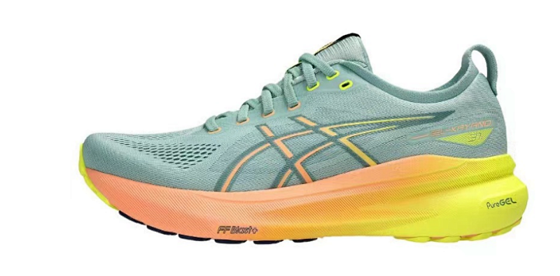 ASICS GEL-KAYANO 31 Sneakers - Sage Green / Peach / Lime