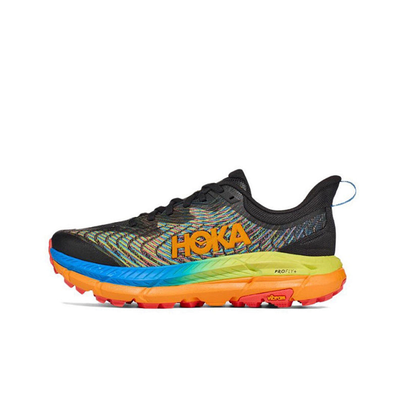 HOKA Sneakers - Black / Multicolor with Gradient Sole