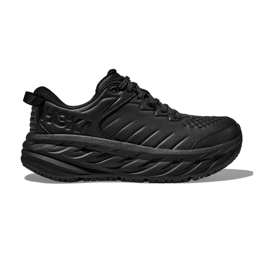 Men's HOKA Bondi SR Slip-Resistant Work Shoes - Black / Black