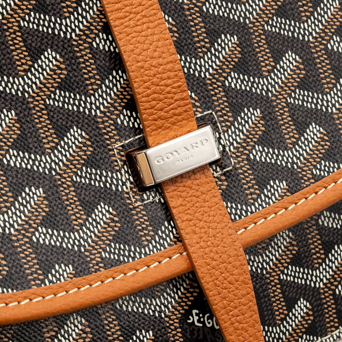 Goyard Belvedere PM Messenger Bag – Black & Tan Goyardine Canvas & Calfskin, Silver Hardware