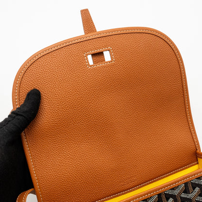 Goyard Belvedere PM Messenger Bag – Black & Tan Goyardine Canvas & Calfskin, Silver Hardware
