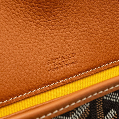 Goyard Belvedere PM Messenger Bag – Black & Tan Goyardine Canvas & Calfskin, Silver Hardware