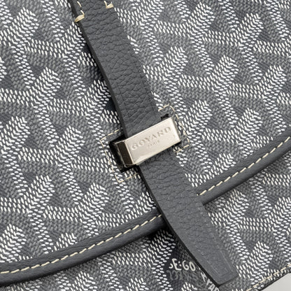 Goyard Belvedere PM Messenger Bag – Grey Goyardine Canvas & Calfskin, Silver Hardware