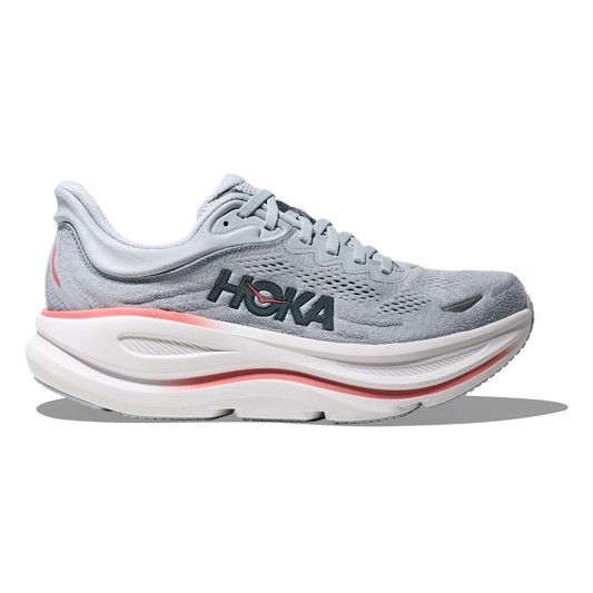 Women's HOKA Bondi 9 Cushioned Running Shoes - Mineral Blue / Washed Blue