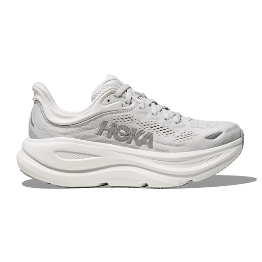 Women's HOKA Bondi 9 Cushioned Running Shoes - Stardust / Silver