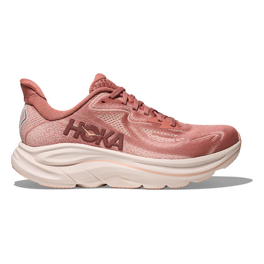 Women's HOKA Clifton 10 Cushioned Running Shoes - Blush / Rose Latte