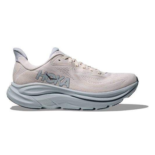 Women's HOKA Clifton 10 Cushioned Running Shoes - Grout / Mineral Blue