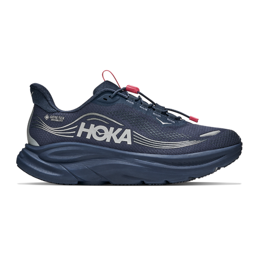 Women's HOKA Clifton 11 GTX Waterproof Running Shoes - Varsity Navy / Burnt Red