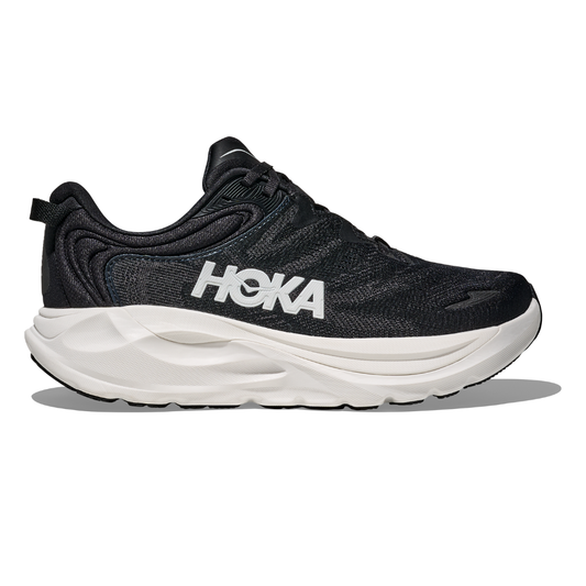Women's HOKA Gaviota 6 Stability Running Shoes - Black / White