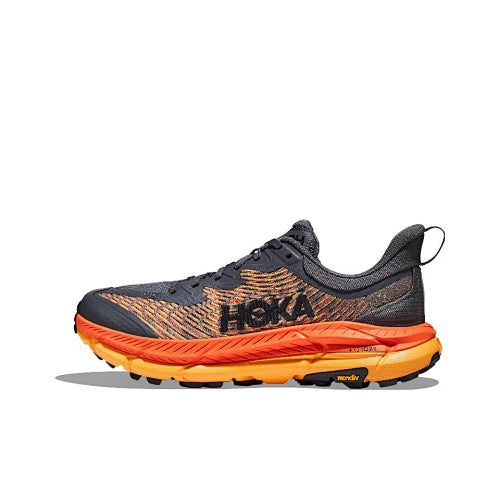 HOKA Sneakers - Black / Dark Grey with Orange & Yellow Accents
