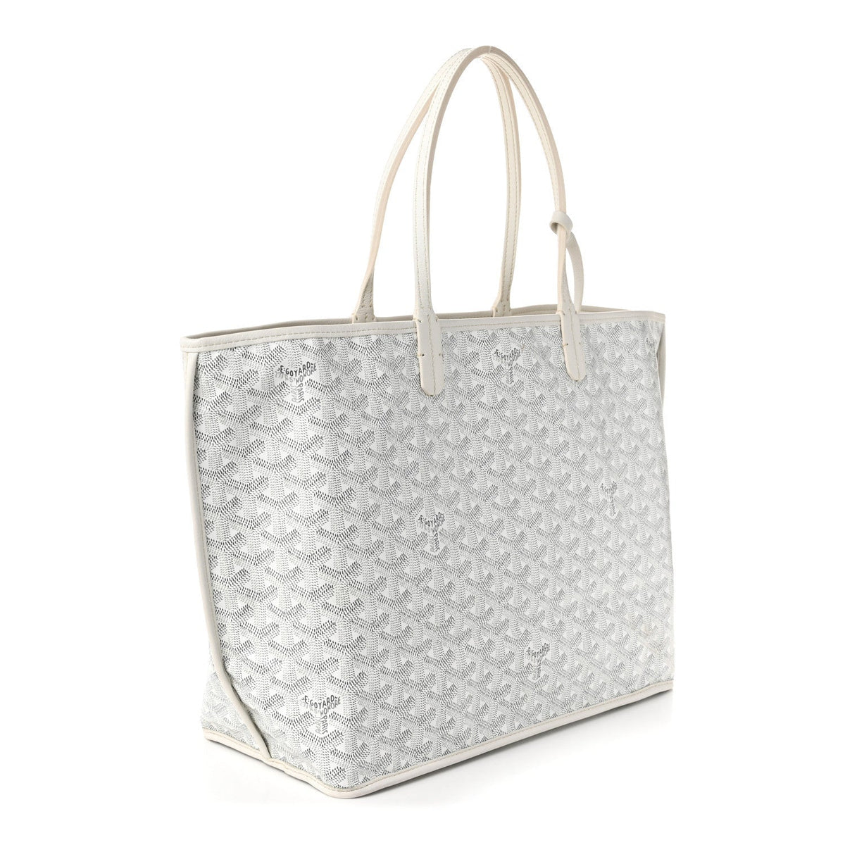 GOYARD Goyardine Reversible Anjou PM Tote – White