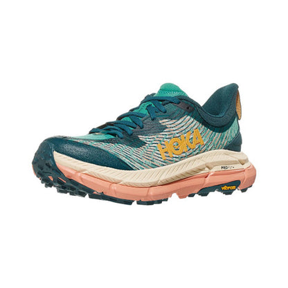 HOKA Sneakers - Teal / Peach with Vibram Outsole