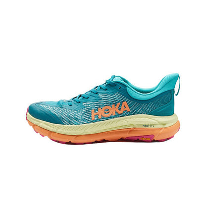 HOKA Sneakers - Teal / Orange with Lime Accents